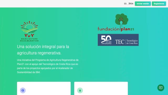 YvY is a web platform that helps farmers manage crops and access data related to weather, precipitation, and soil quality. It was built using the Angular framework.